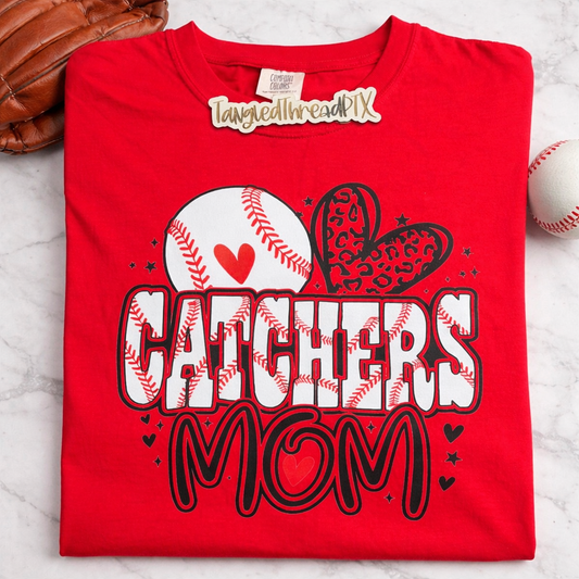 Catchers Mom - Red Comfort Colors