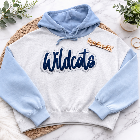 MV Sport Sueded Hoodie Crop Colorblock --HTV Puff
