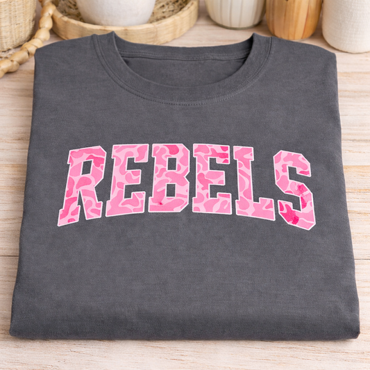 Pink Camo Rebels - Pepper Comfort Colors