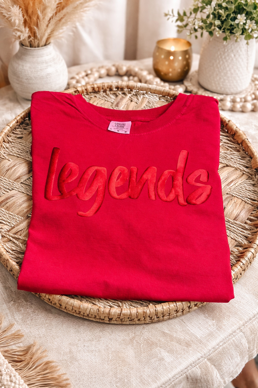 Legends Red Metallic Puff