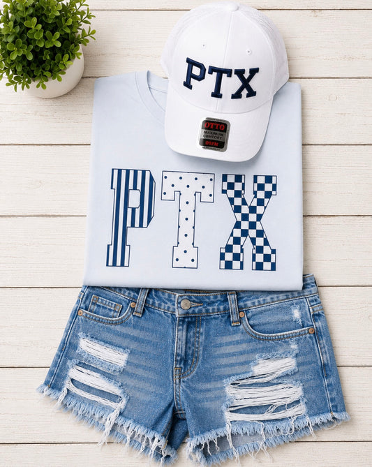 PTX Striped / Checkered Crop / Tee