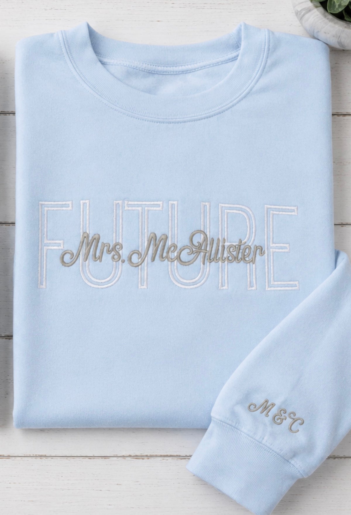 FUTURE Mrs. Wedding / Engagement Sweatshirt - Embroidered
