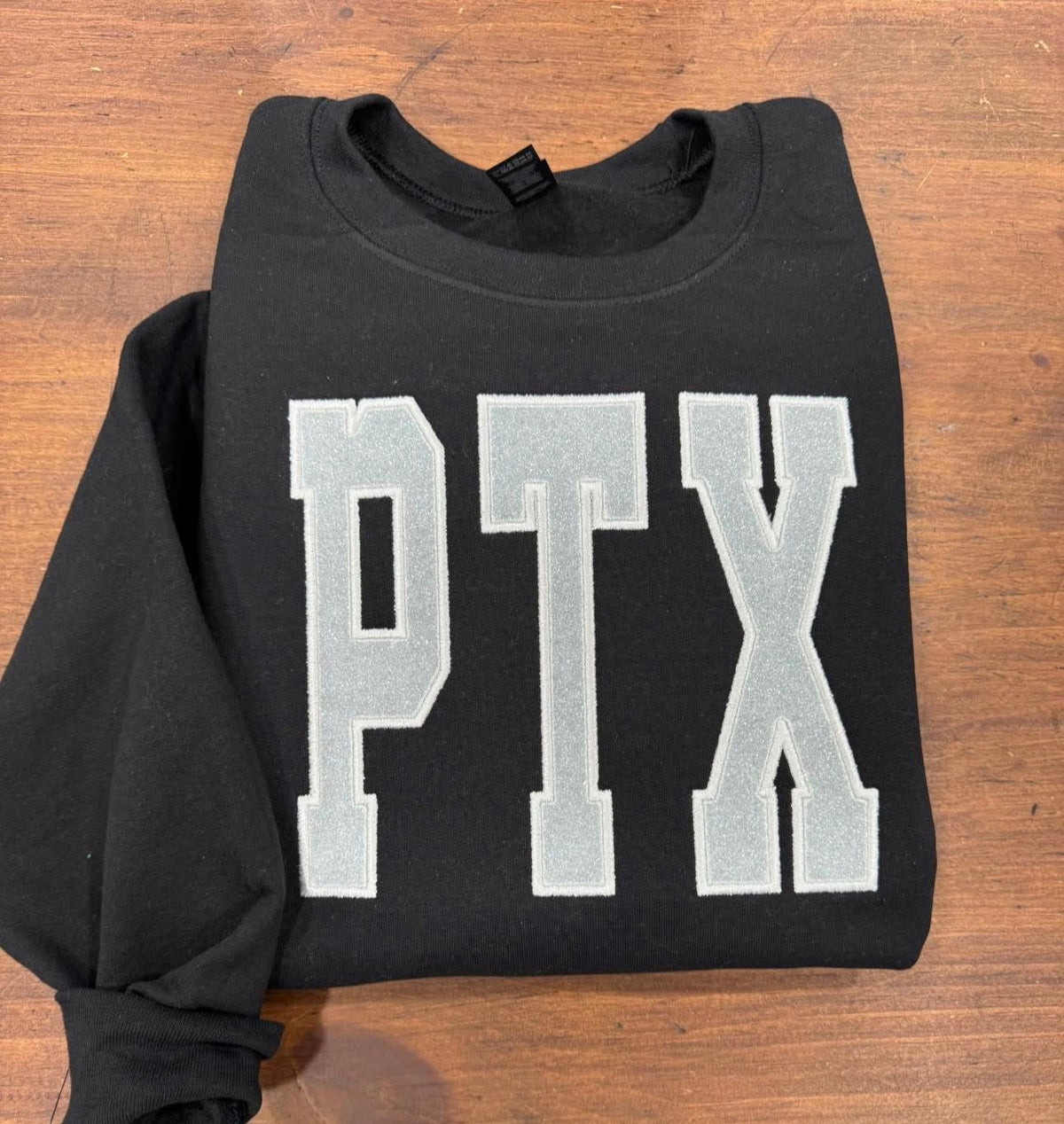 Black PTX Silver Letters