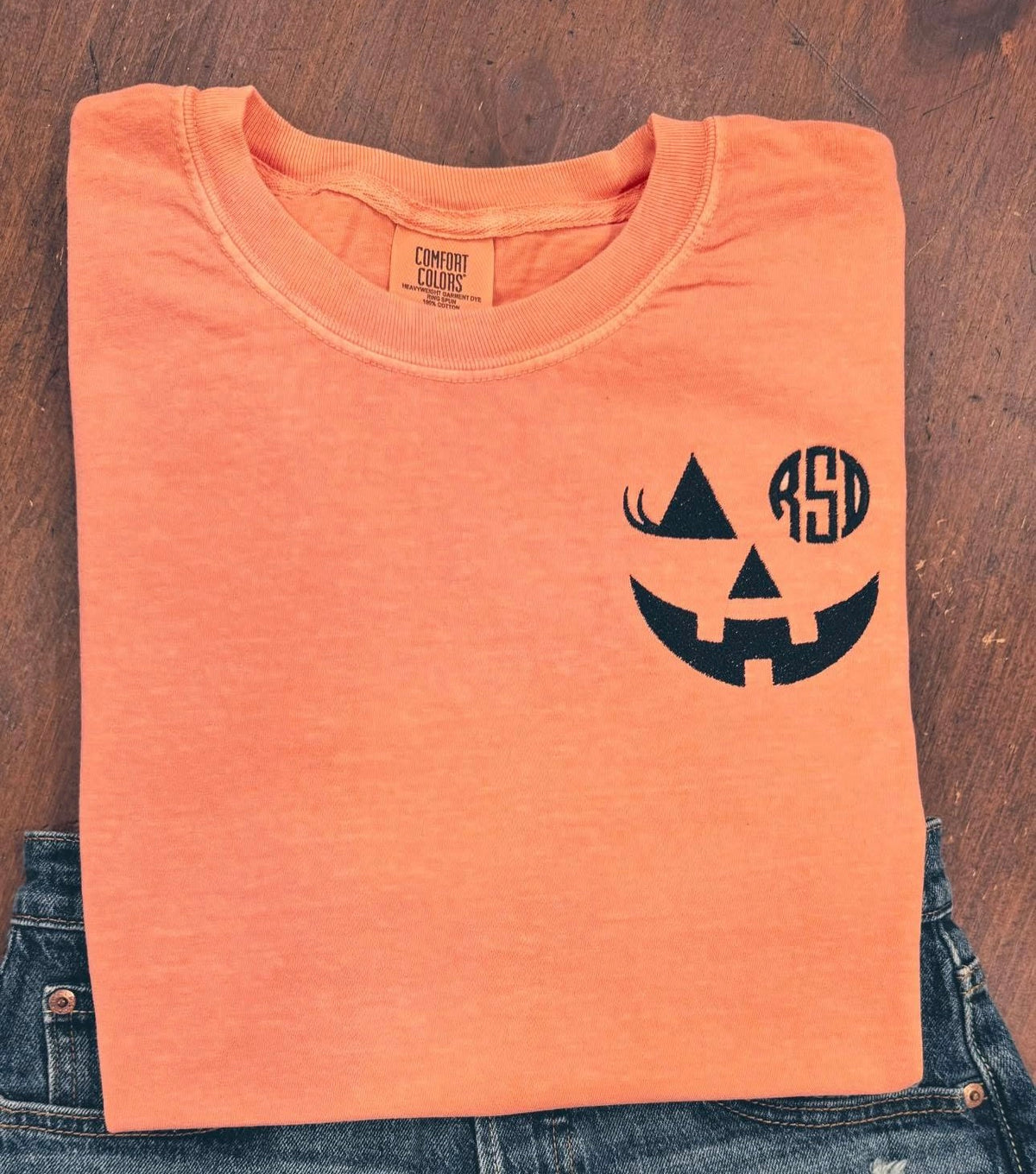 Jack O Lantern Face Monogram