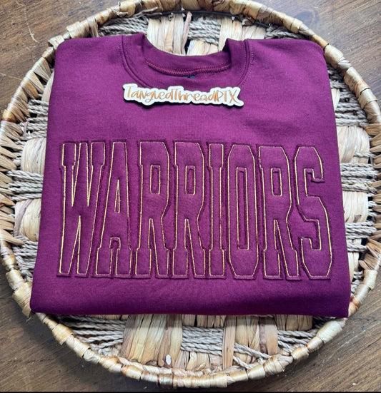 Maroon Warriors - Raggy - Embroidered Sweatshirt