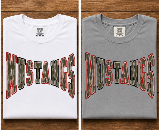 Mustangs Camo Outlined