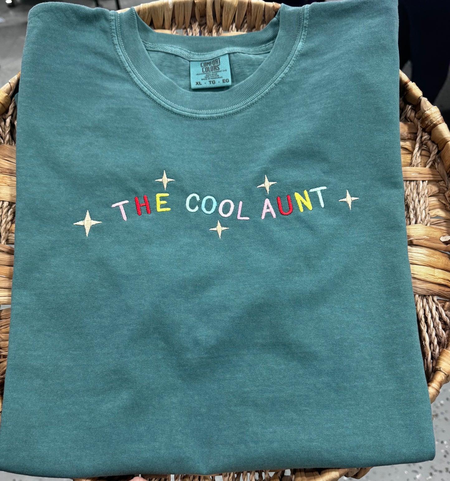 The Cool Aunt - Embroidered - Emerald