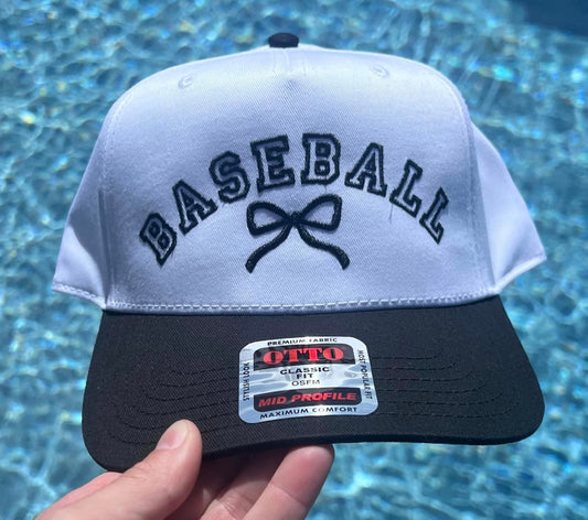 Navy Bill / Thread Baseball Bow Embroidered Hat