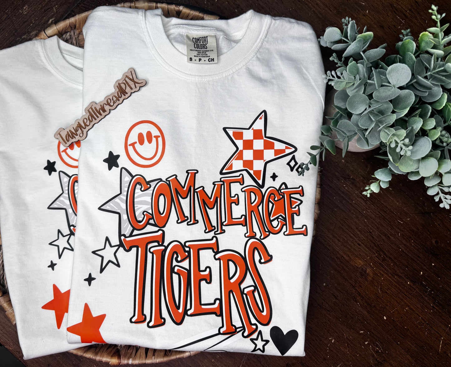 White Commerce Tigers Smiley Collage