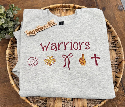 Ash Gray Warriors - Icons - Embroidered