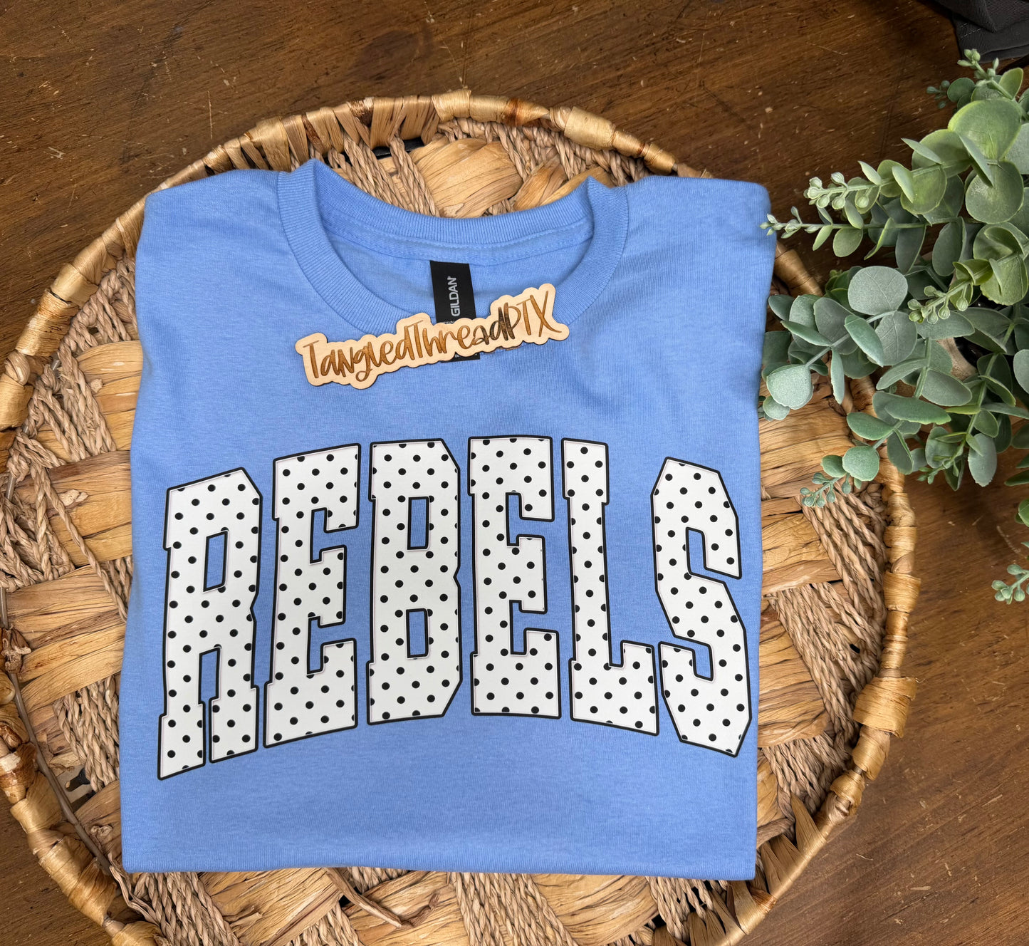 Carolina Blue Rebels Polka Dots