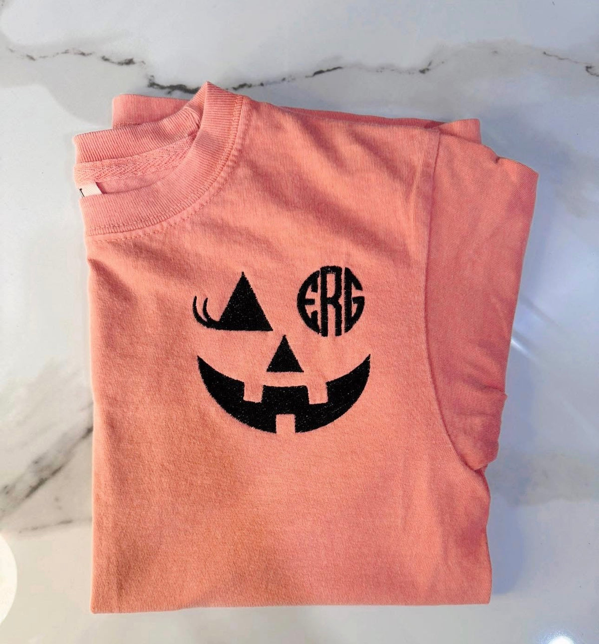 Jack O Lantern Face Monogram
