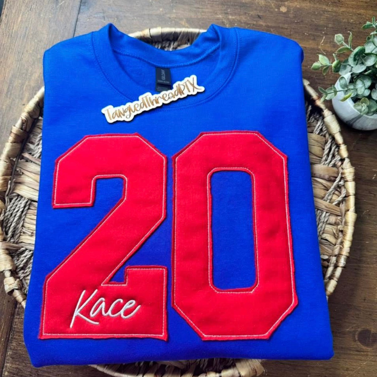 Royal Blue Varsity Raggy # - Personalized & Embrodiered