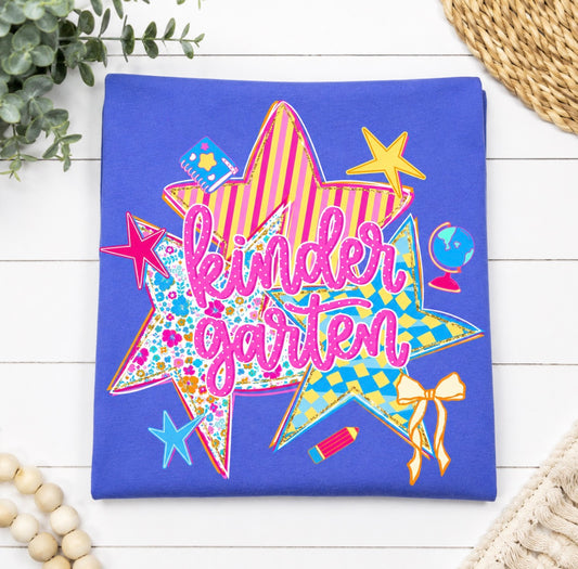 Kinder Back To School Stars - Blue or Pink