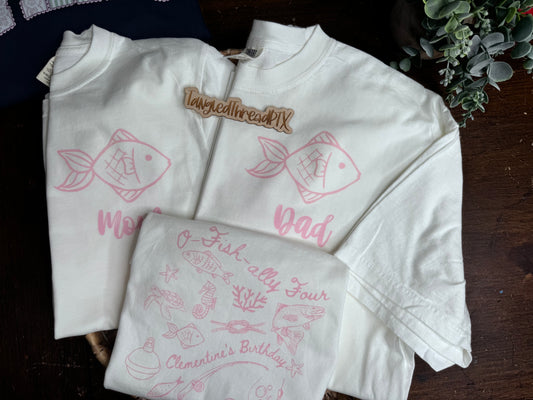 O-Fish-ally Four - Personalized Name Tee