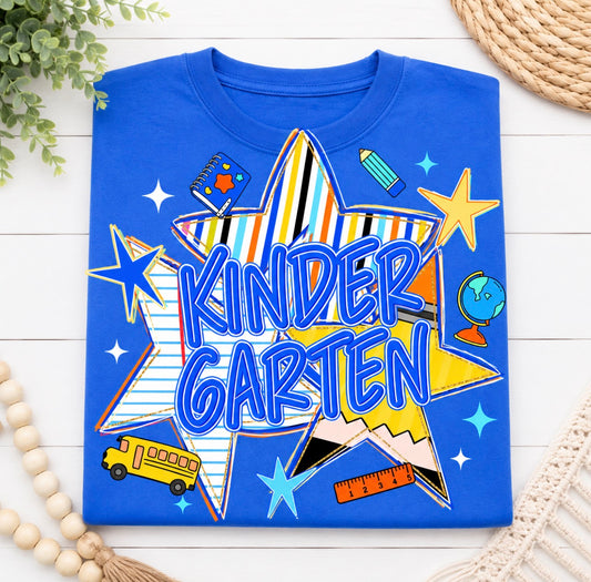Kinder Back To School Stars - Blue or Orange