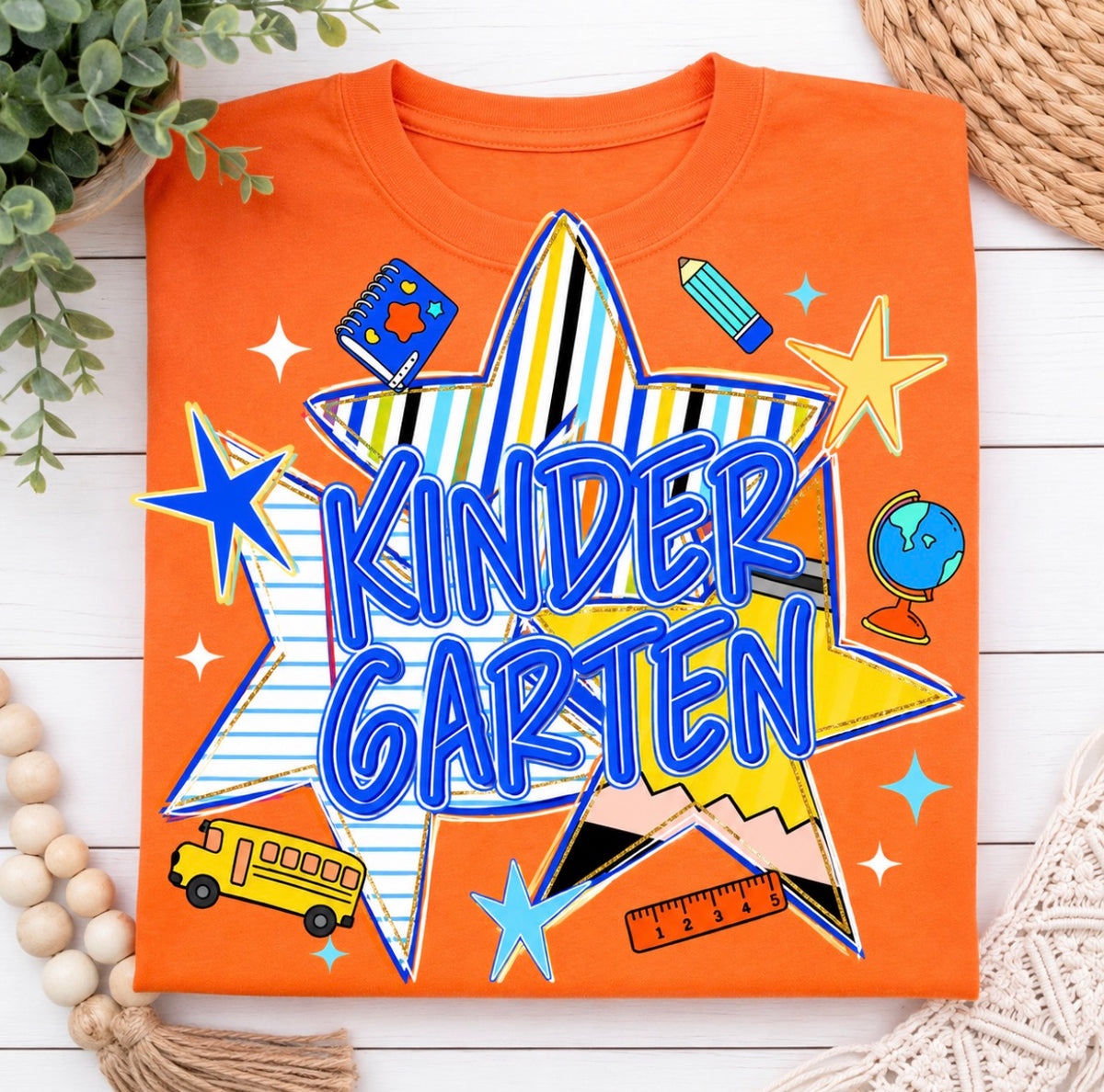 Kinder Back To School Stars - Blue or Orange