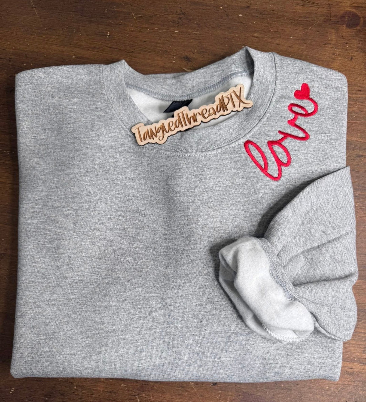 Love Curved Collar - Embroidered