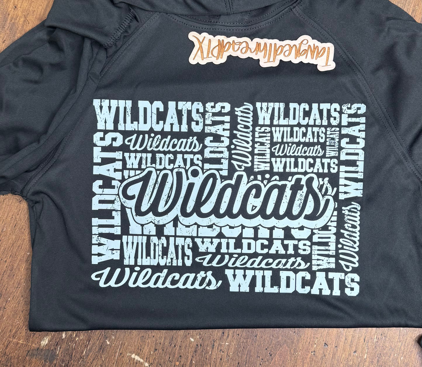 Navy Wildcats On Repeat in White