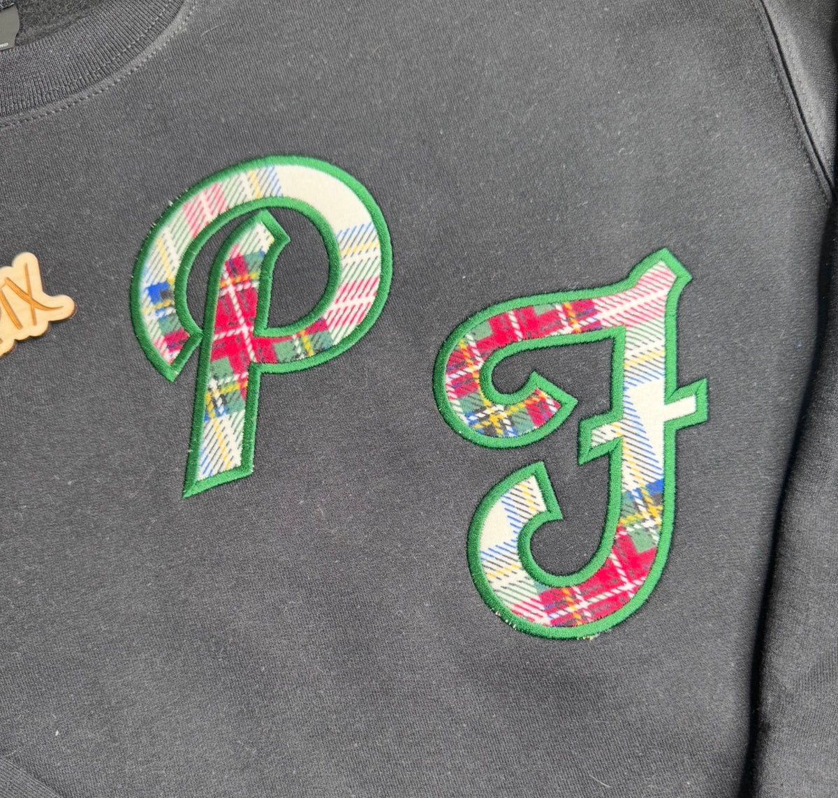 Monogrammed Christmas Initials - Oversized Letters - Embroidered