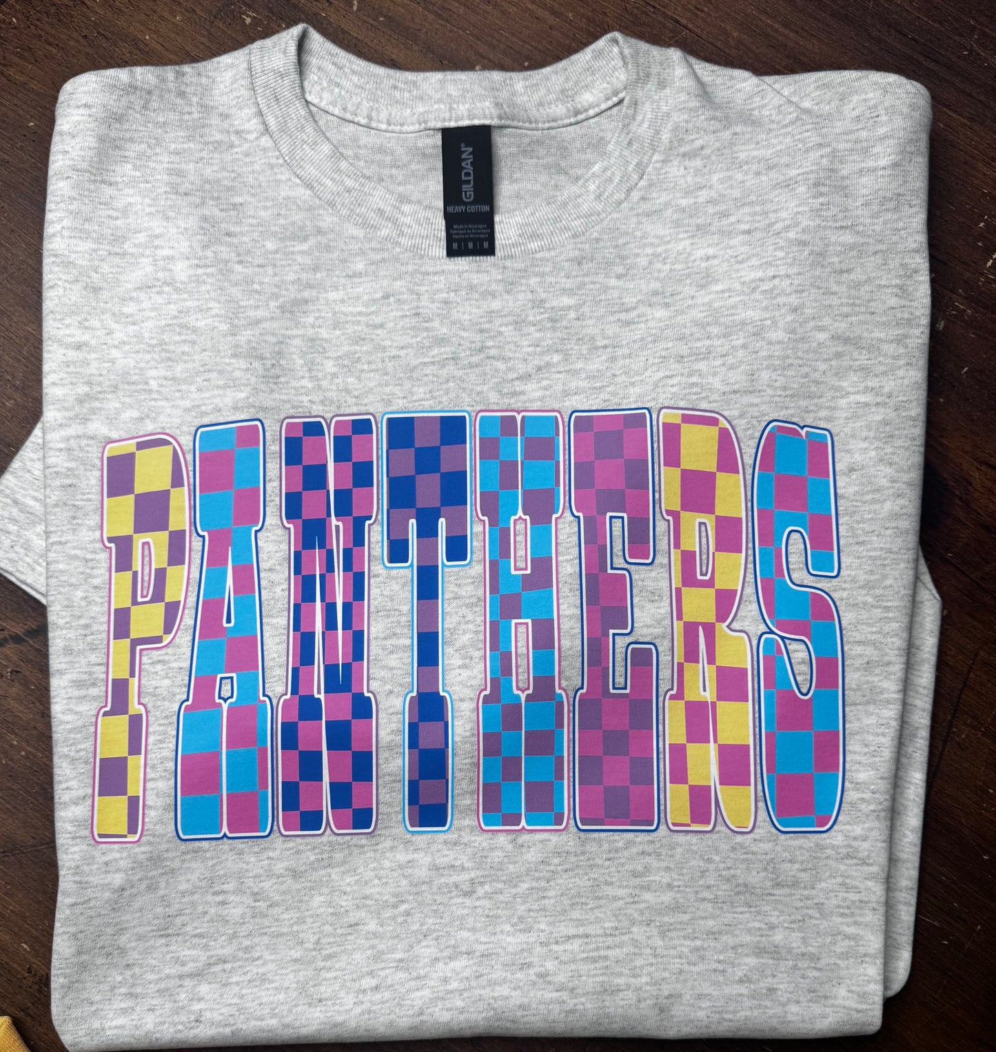 Retro Plaid School Spirit - Ash Gray - Gildan