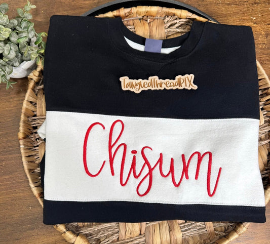 Black Chisum Colorblock - Embroidered