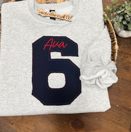 Sport Gray Mustangs Jersey # & Name - Embroidered