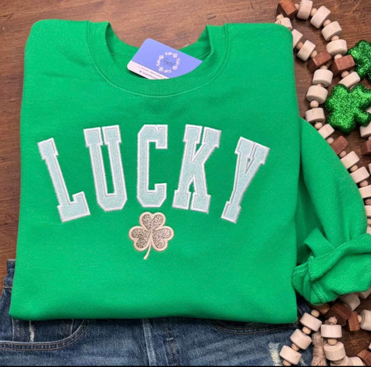Irish Green Lucky - Embroidered