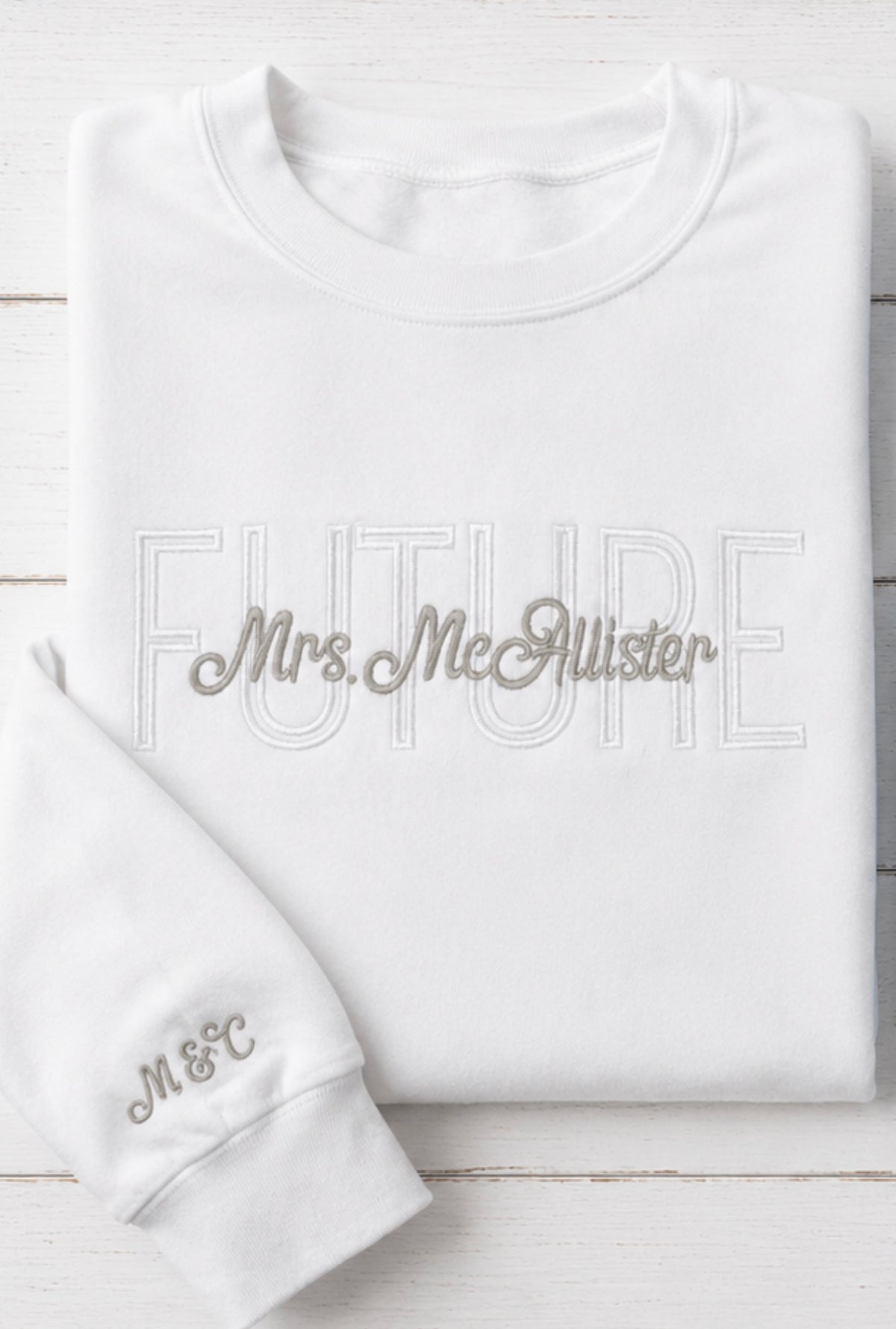 FUTURE Mrs. Wedding / Engagement Sweatshirt - Embroidered