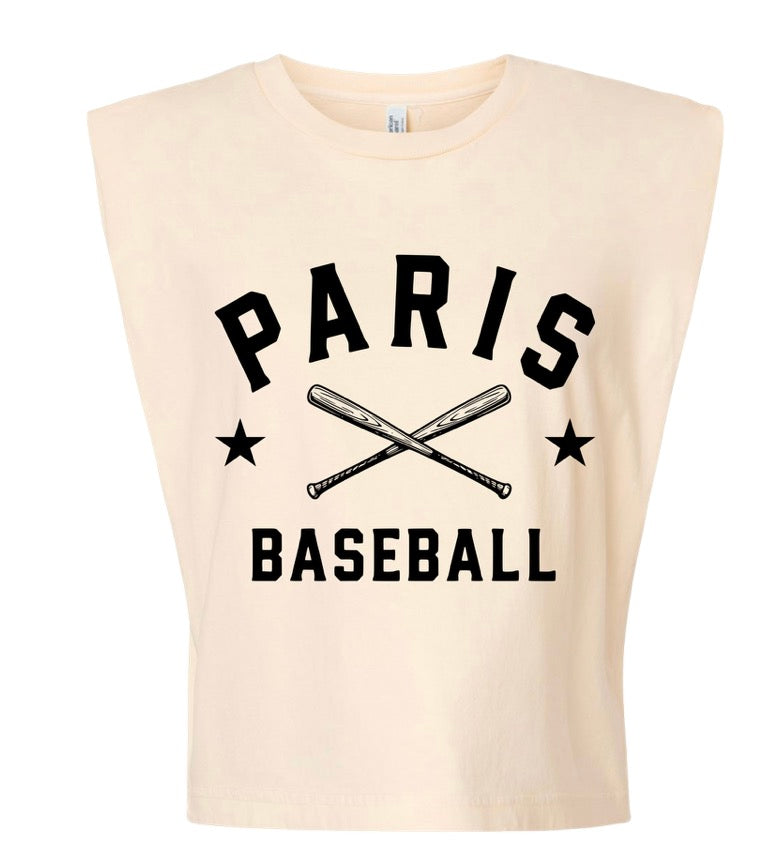 Paris Baseball Stars- Faded Cream Women’s Muscle Tank