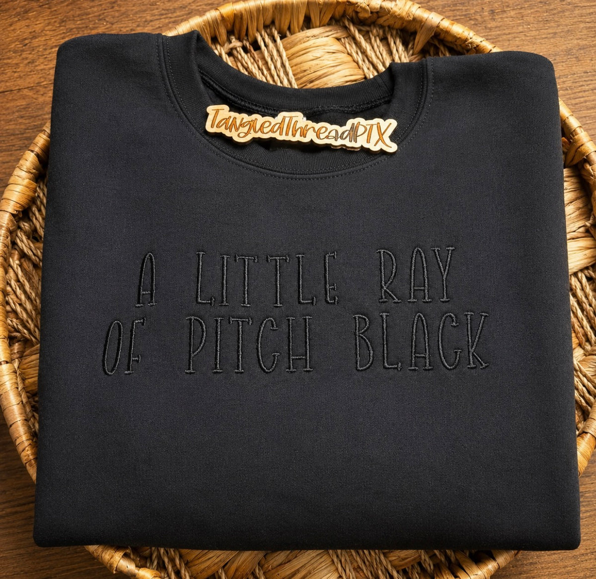 A Little Ray Of Pitch Black - Monochromatic Sweatshirt