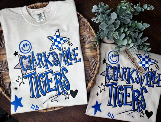 Beige Clarksville Tigers  Smiley Collage