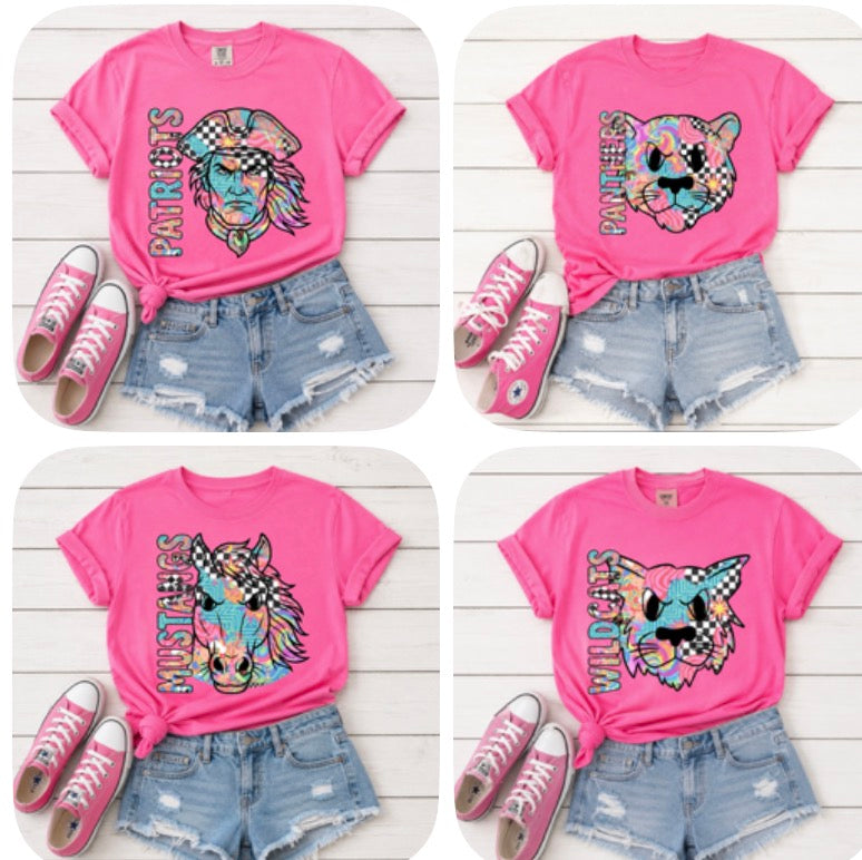 Neon Pink Retro Mascot