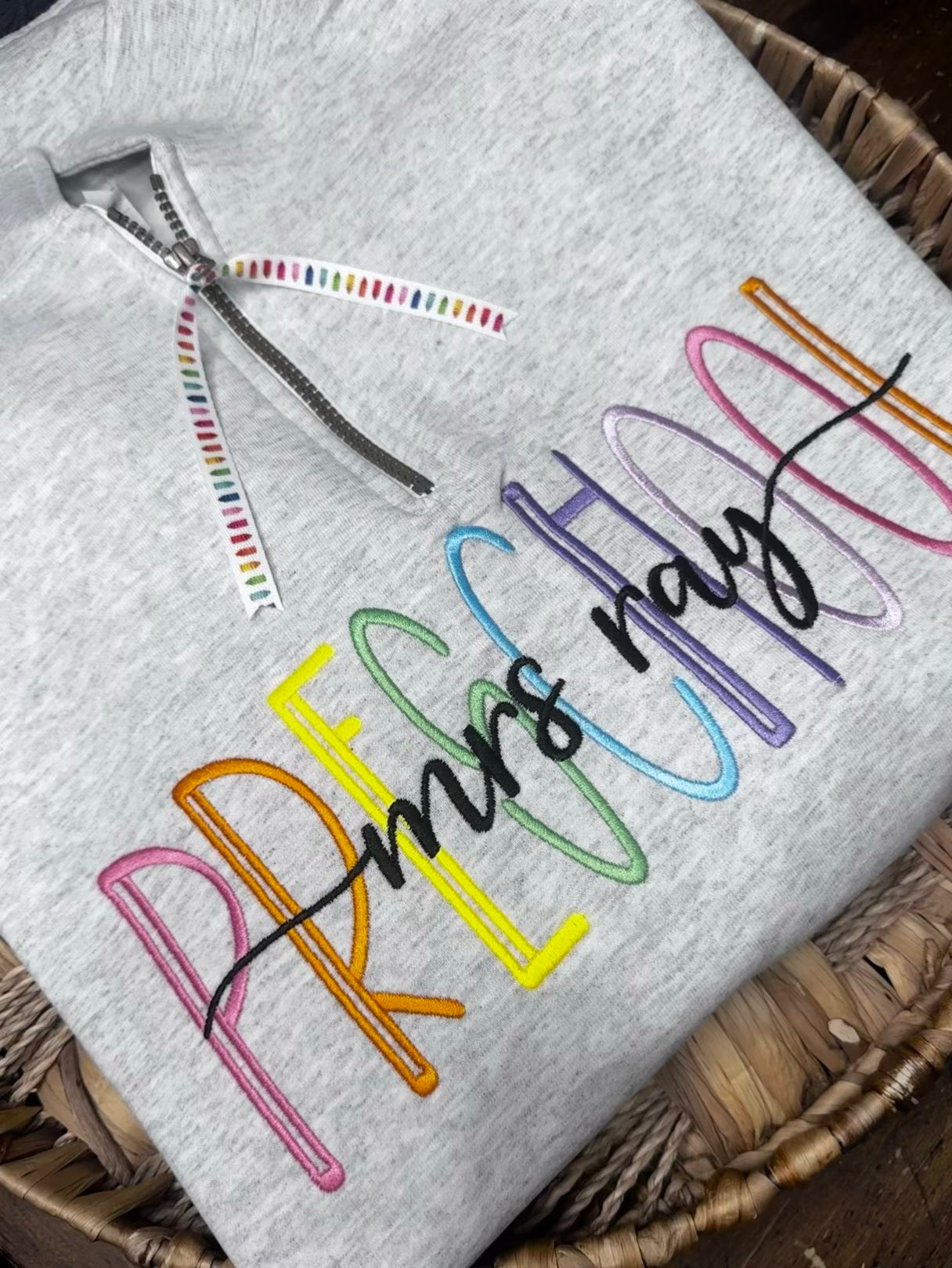 Colorful Pre-School Personalized & Embroidered