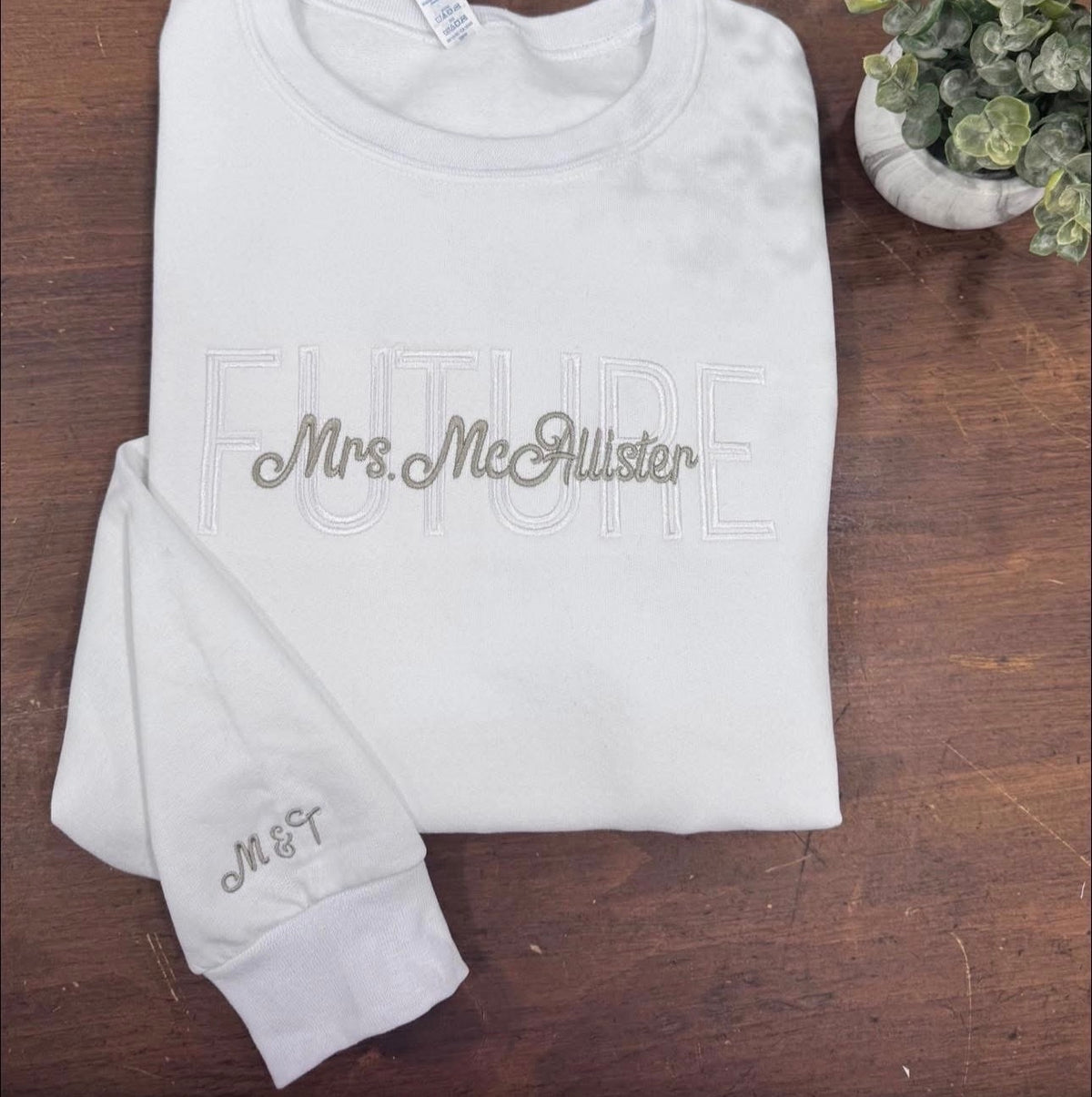 FUTURE Mrs. Wedding / Engagement Sweatshirt - Embroidered