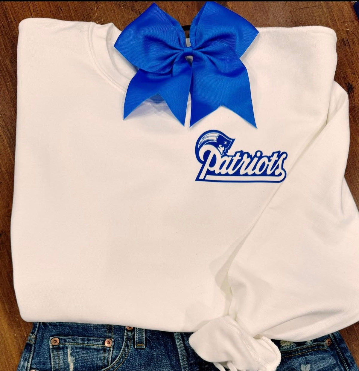White Patriots - Royal Blue Collage Sweatshirt