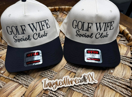 Golf Wife Social Club Black Bill / Black Thread