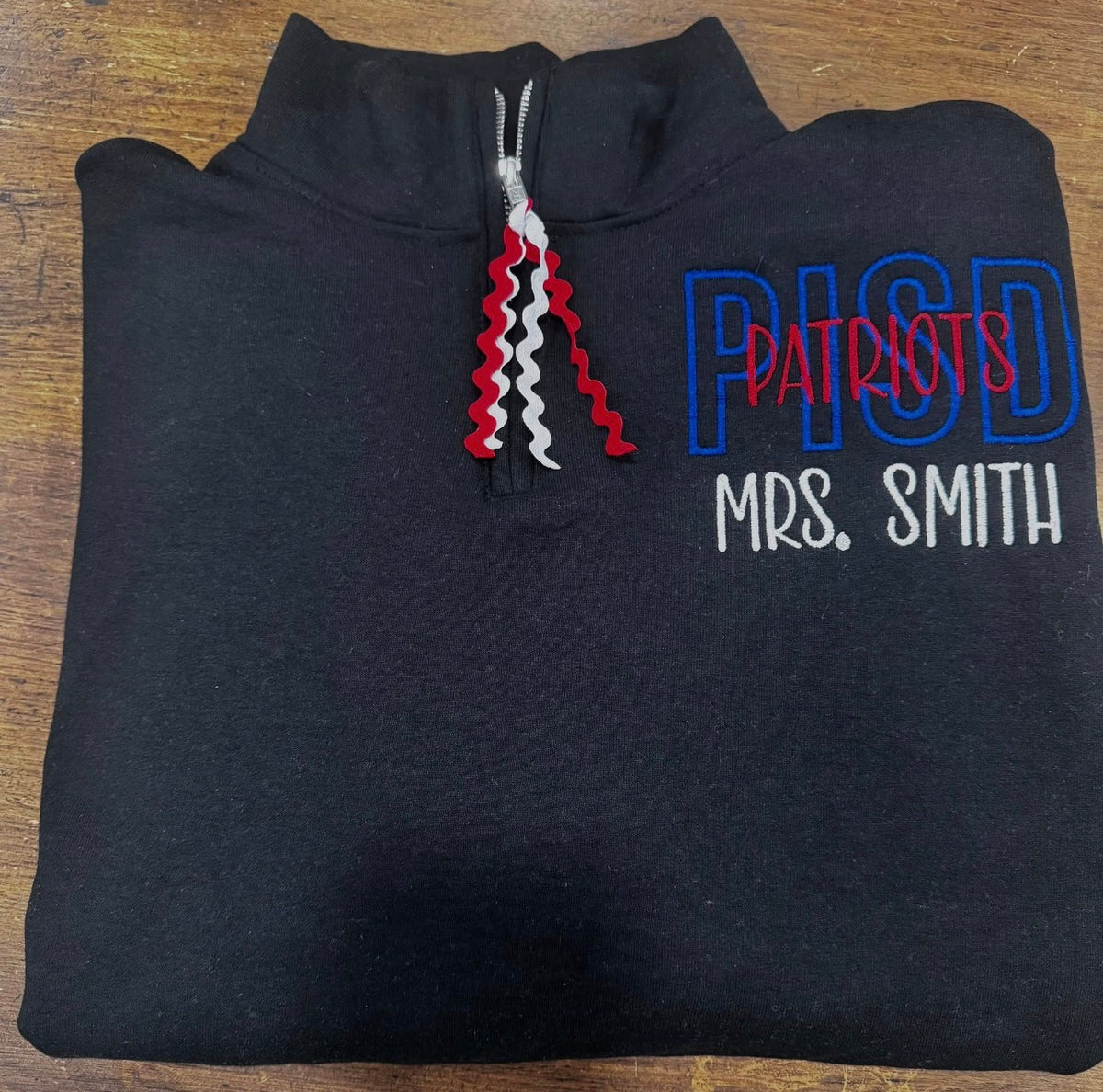PISD Patriots-Royal Blue PISD & Personalized - 1/4 Zip Sweatshirt