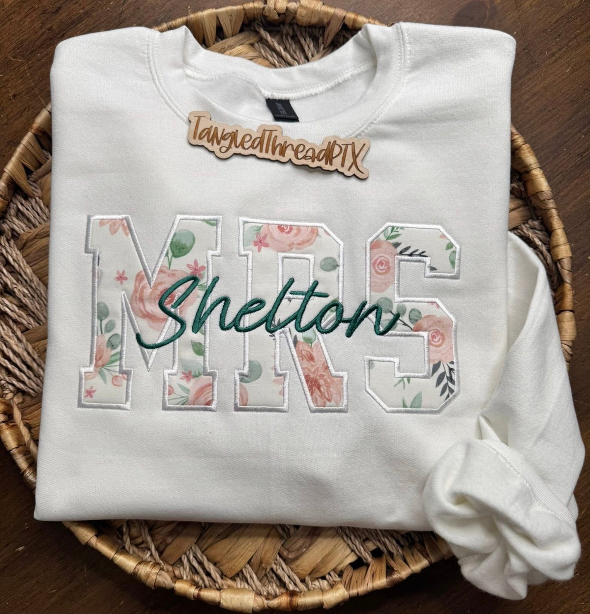 MRS Personalized Bride Sweatshirt - Embroidered