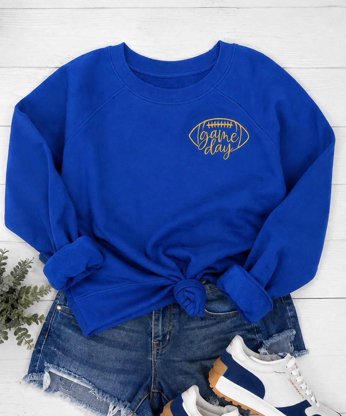 Game Day Football Embroidered Sweatshirts —You Pick the Thread Color!
