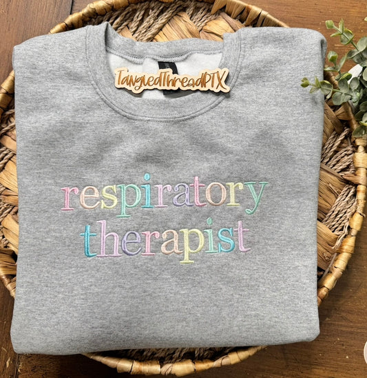 Sport Gray Respiratory Therapist Pastels - Embroidered