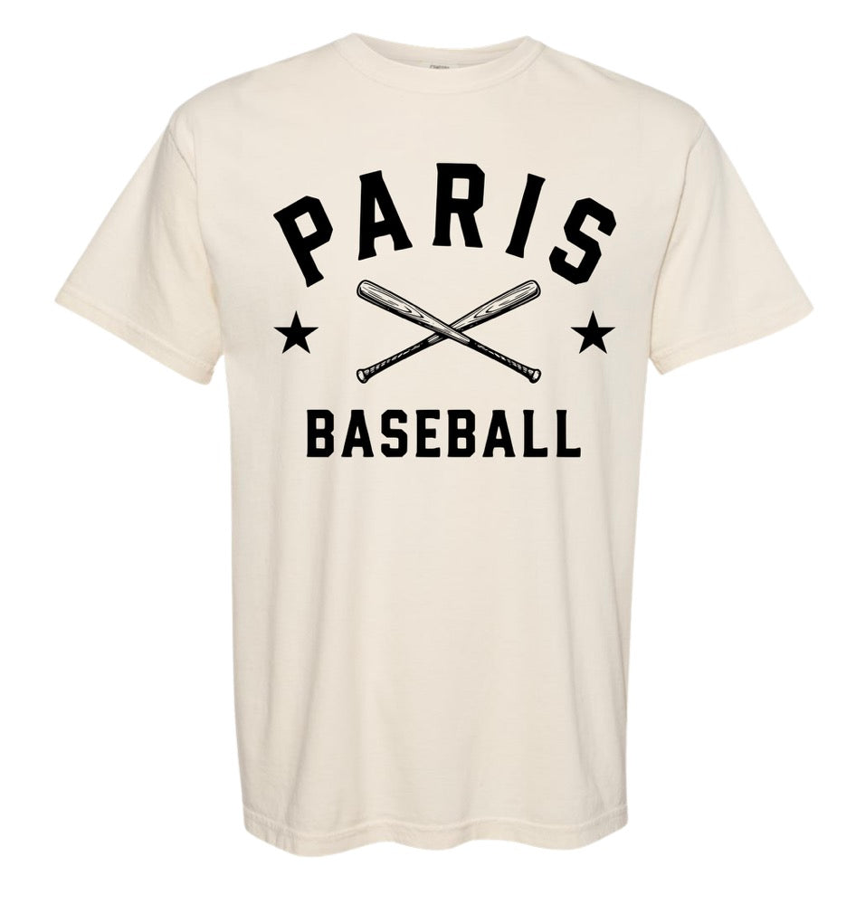 Paris Baseball Stars- Faded Cream Ivory Unisex T-Shirt