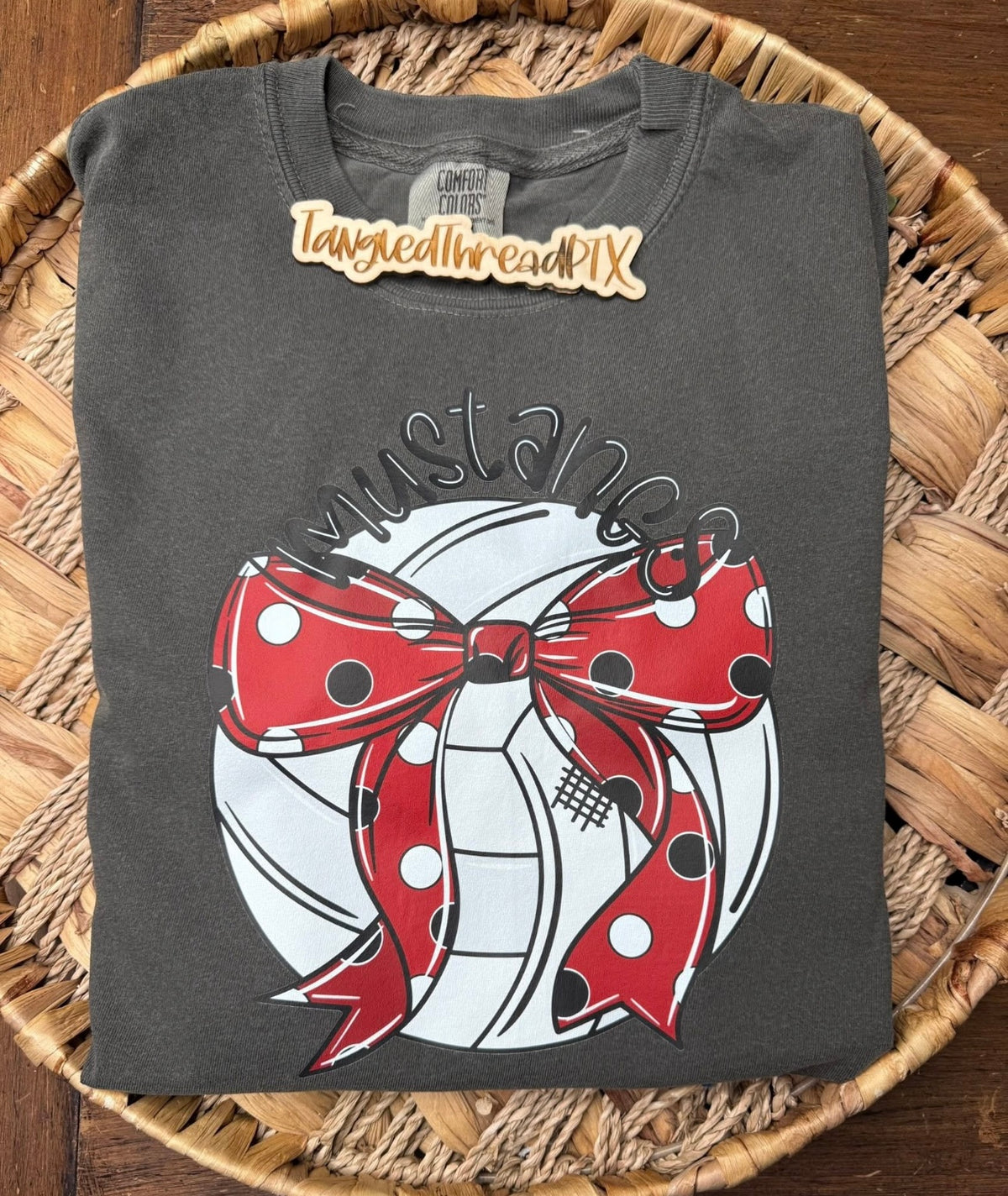 Mustangs Volleyball & Bow - Pepper