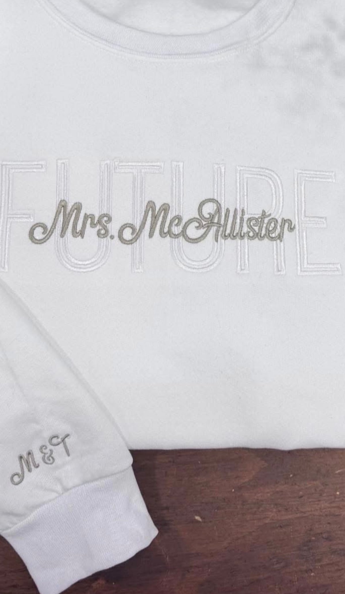 FUTURE Mrs. Wedding / Engagement Sweatshirt - Embroidered