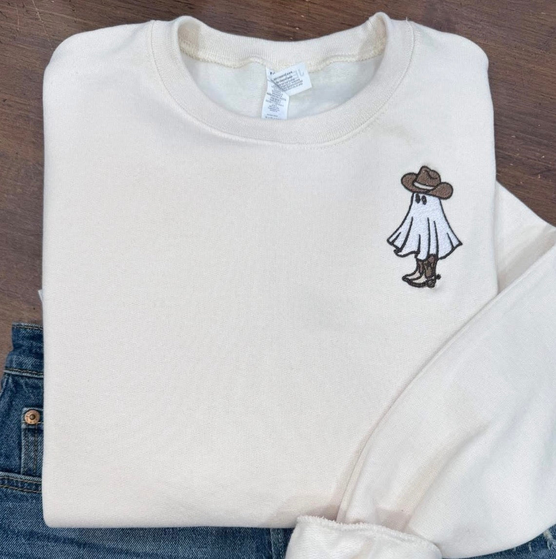 Cream - Cowboy Ghost - Embroidered