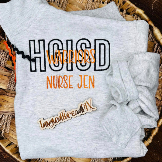 Ash Gray HGISD - Personalized Embroidered Quarter Zip