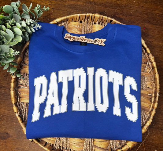 Patriots - Varsity Letters - Royal Blue Sweatshirt