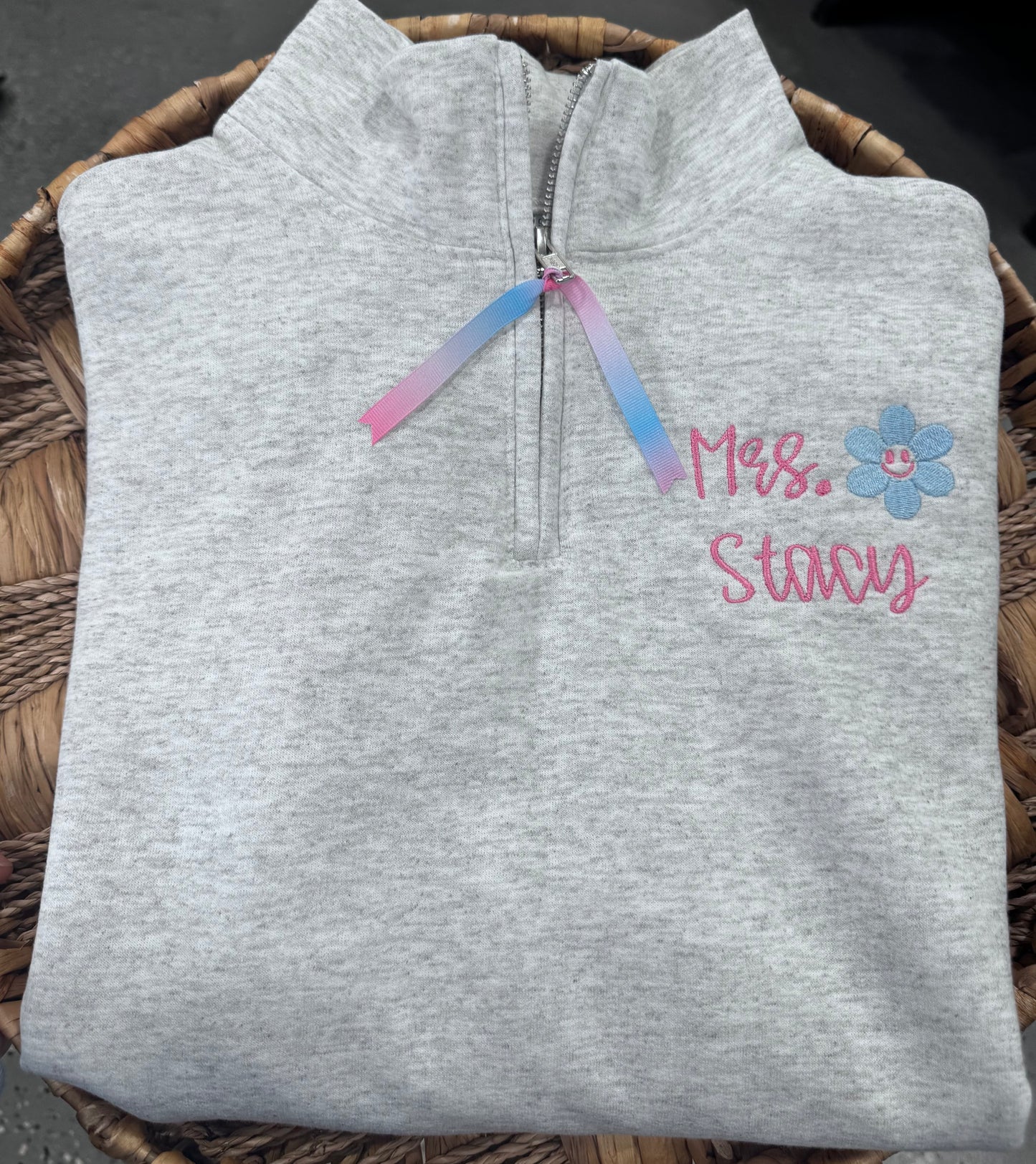 Daisy Personalized Quarter Zip - Embroidered