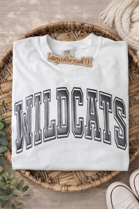 White Wildcats - Gunmetal Metallic Puff