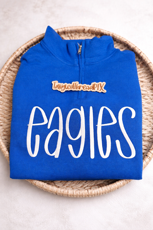 Royal Blue Embroidered - Eagles Quarter Size